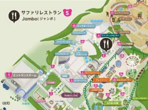 ジャンボの園内マップ
