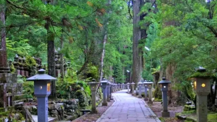 御廟へと続く高野山奥の院の暗闘